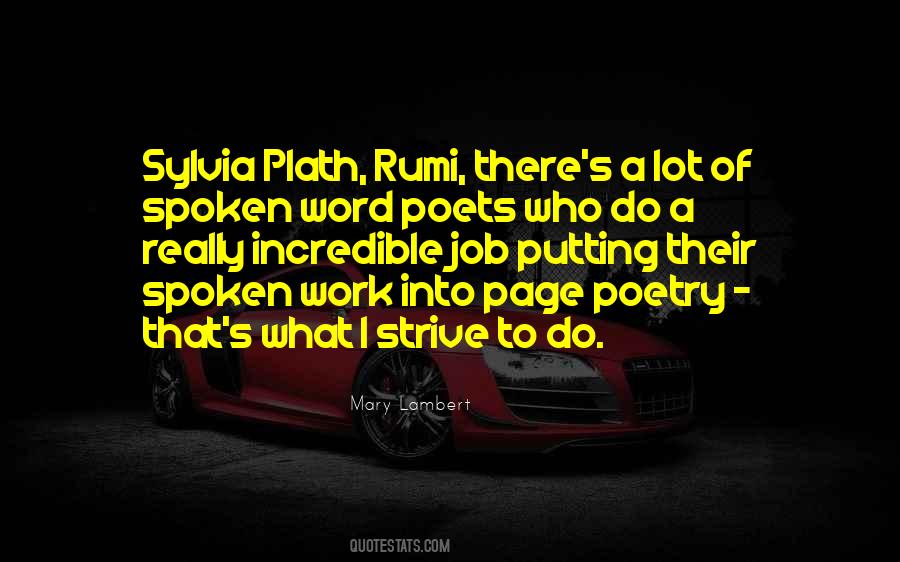 Quotes About Spoken Word #1628918