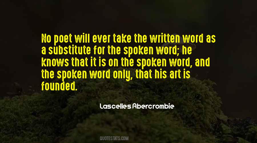 Quotes About Spoken Word #1708284