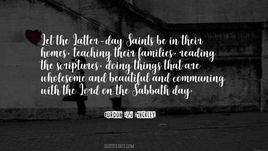 Quotes About Sabbath Day #273772