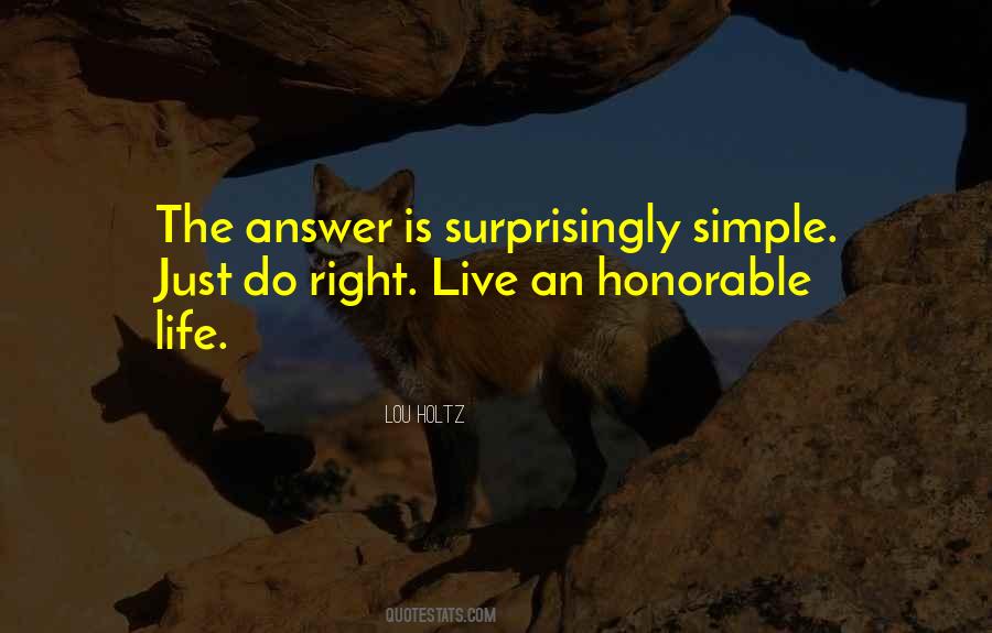 Quotes About Simple Answers #136609