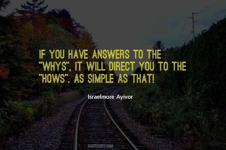 Quotes About Simple Answers #1807945