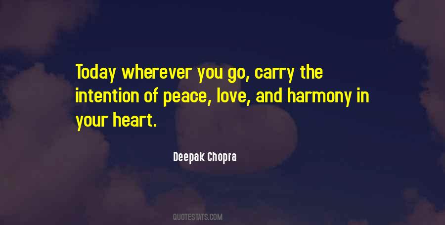 Quotes About Love Peace And Harmony #219655