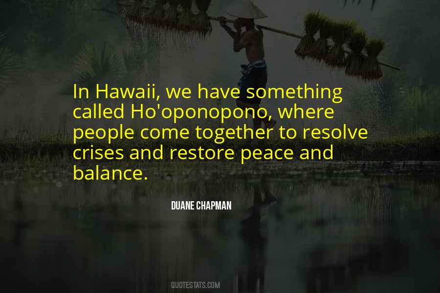 Peace And Balance Quotes #764976