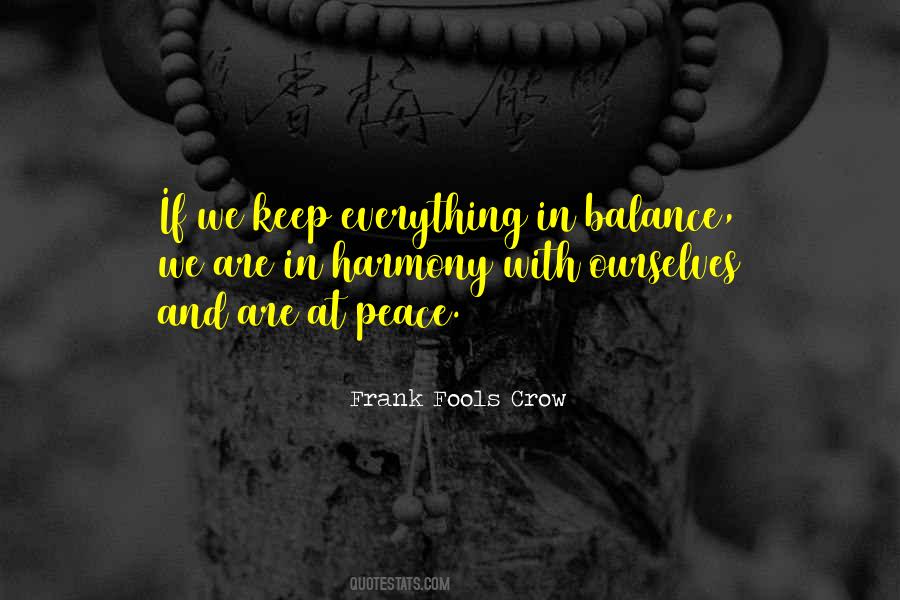 Peace And Balance Quotes #901504