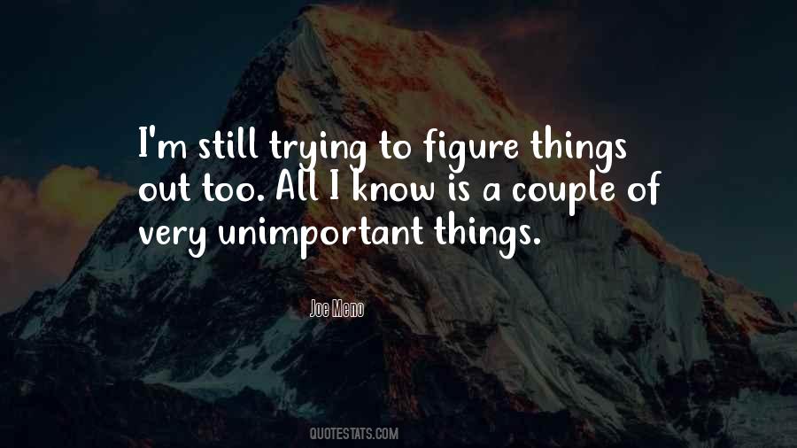 Quotes About Unimportant Things #1510616