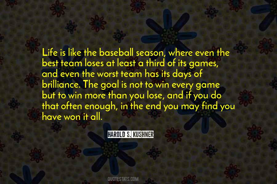 Quotes About Baseball Season #748141