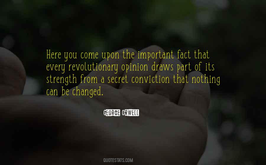 Secret Conviction Quotes #1416647