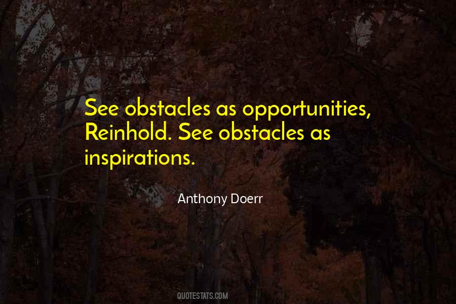 Quotes About Opportunities And Obstacles #1340229