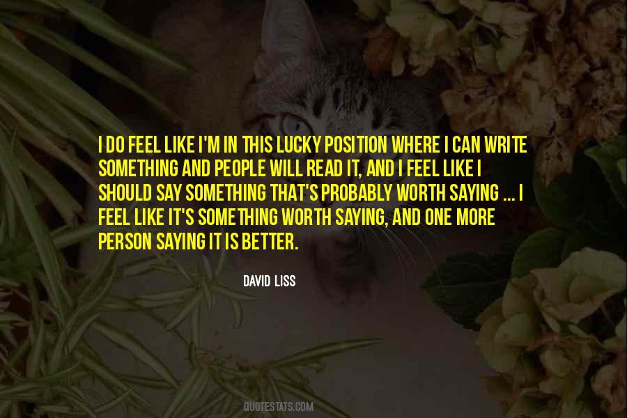 Quotes About Lucky Person #1147905
