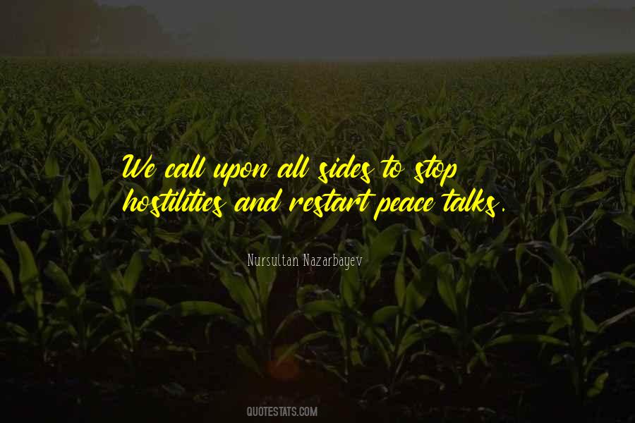 Quotes About Peace Talks #773082
