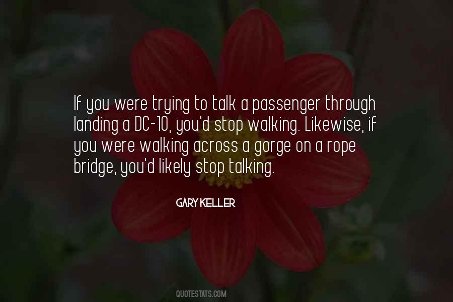 Walking On A Bridge Quotes #1447195