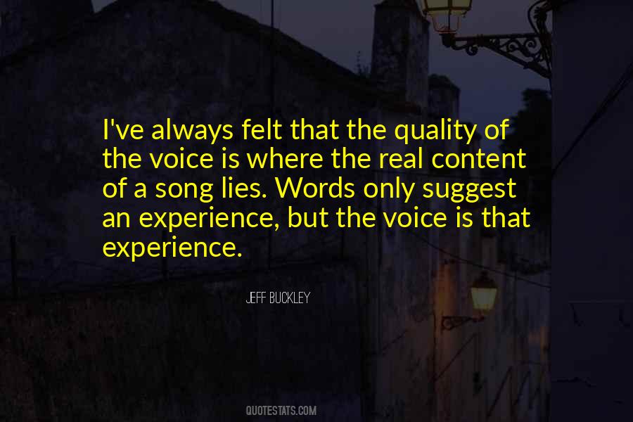 Quotes About Voice Quality #1450233