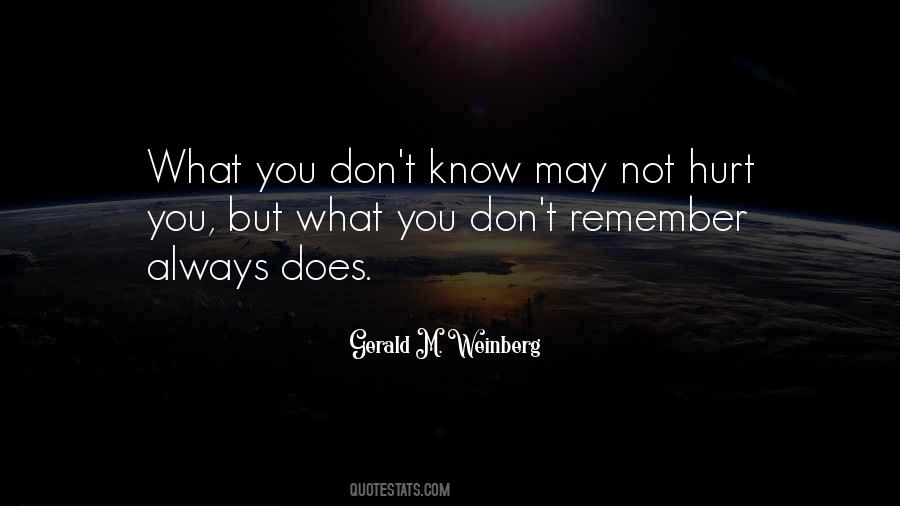 Quotes About What You Don't Know #1357658