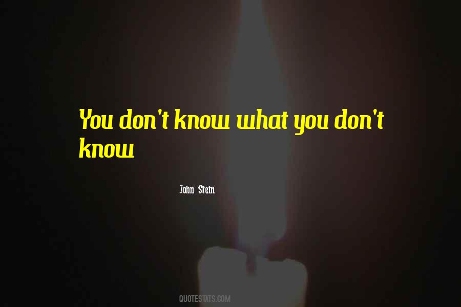 Quotes About What You Don't Know #245731