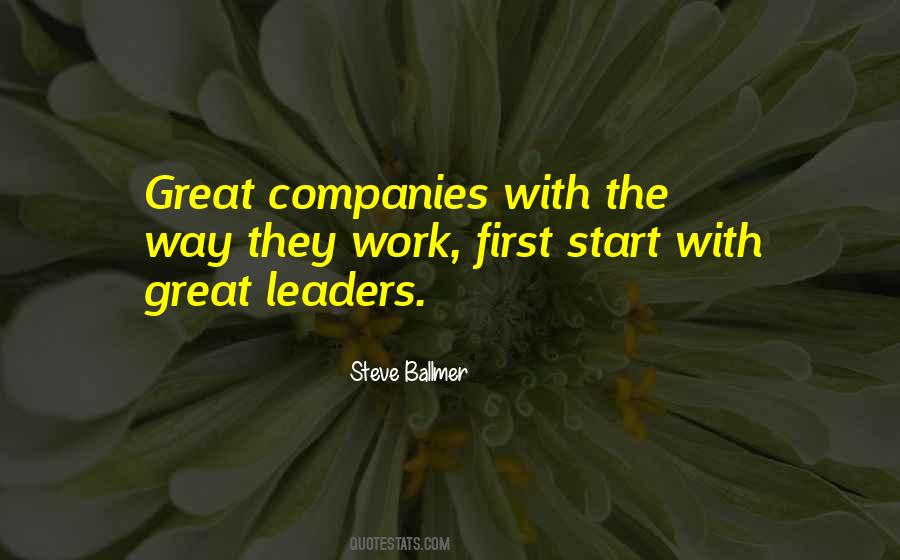 Quotes About Great Companies #1036030