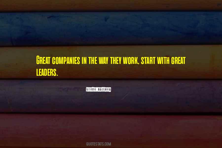 Quotes About Great Companies #37910