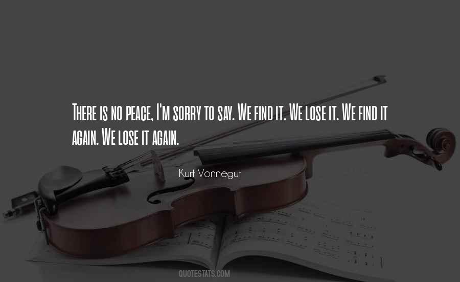 Quotes About No Peace #1418882