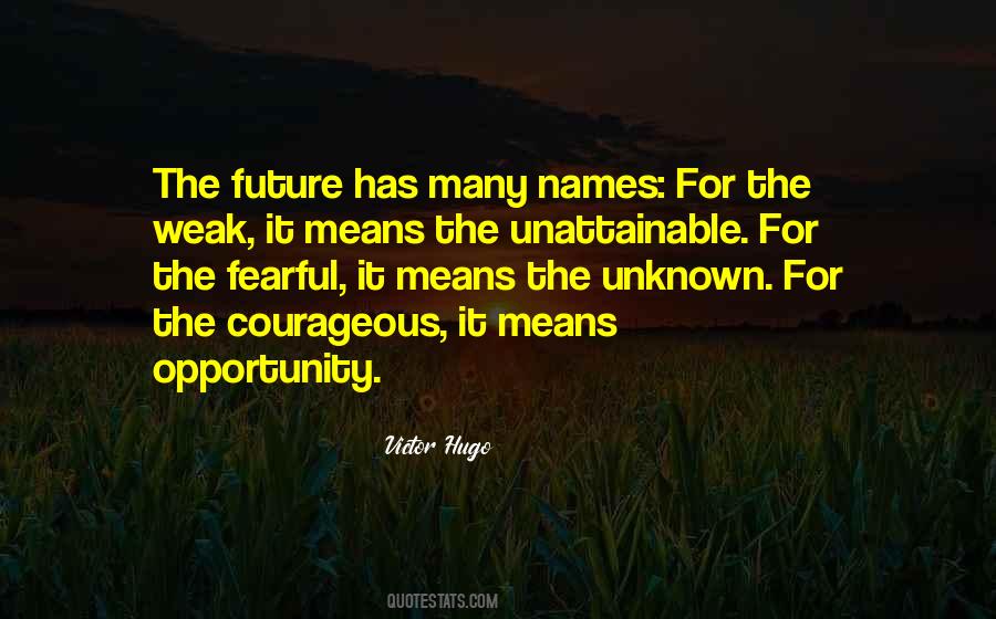 Quotes About The Unknown Future #832311