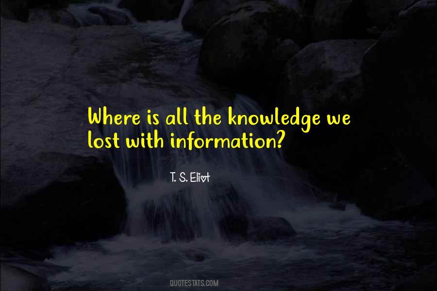 Information Knowledge Quotes #505124