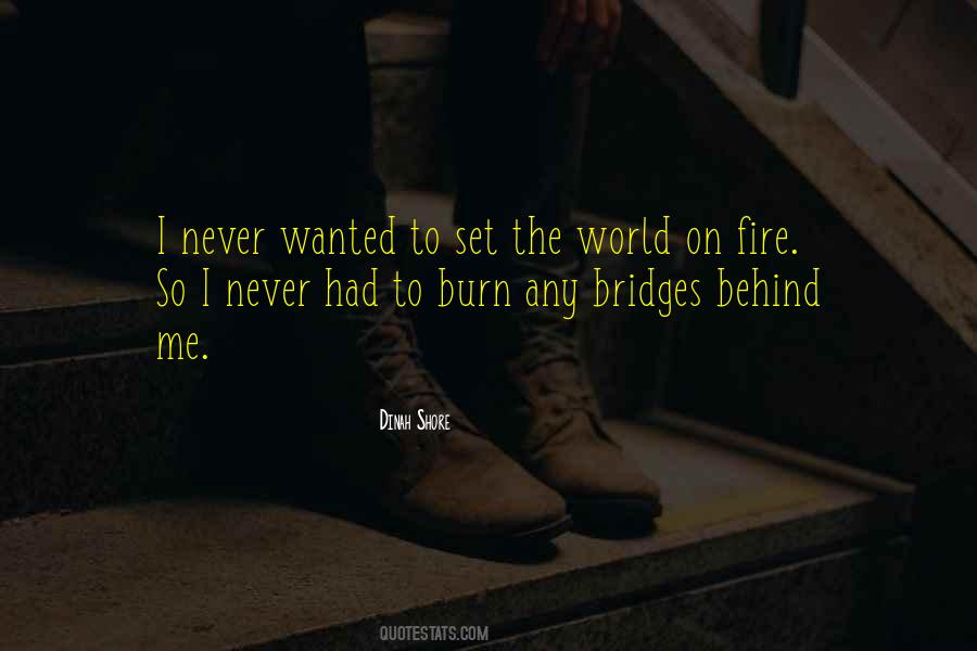 Quotes About Which Bridges To Burn #621912