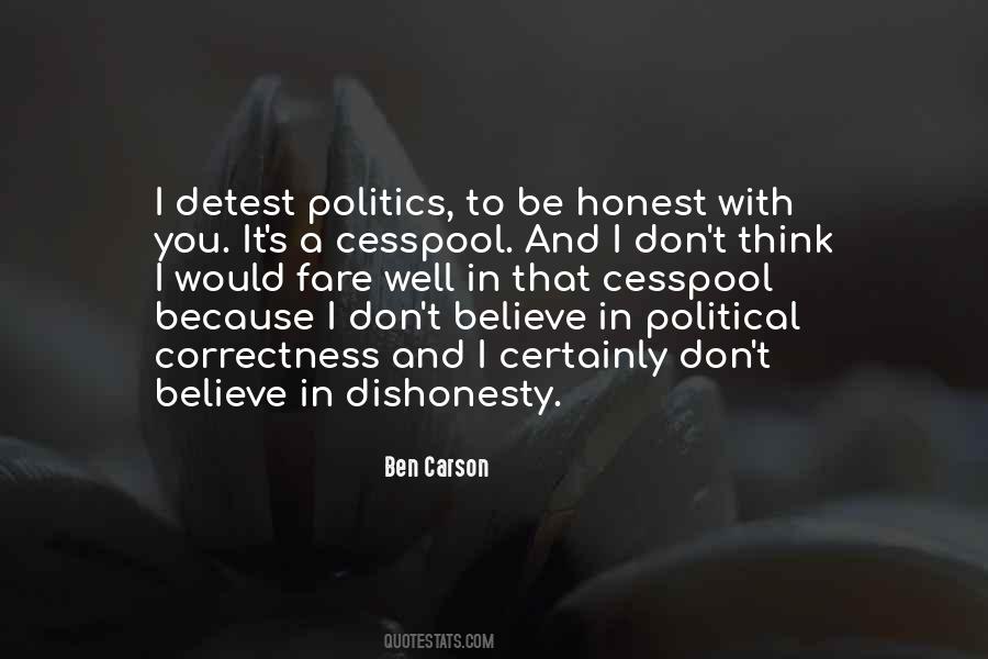 Political Dishonesty Quotes #1797729