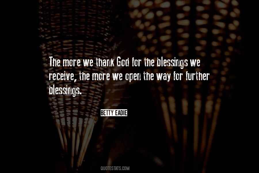 Quotes About More Blessings #1343441