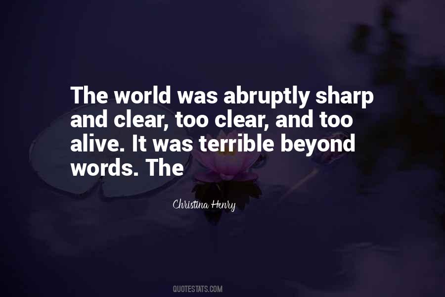 Quotes About Sharp Words #1515931