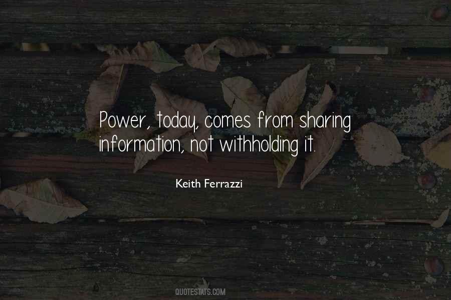 Quotes About Sharing Information #827678