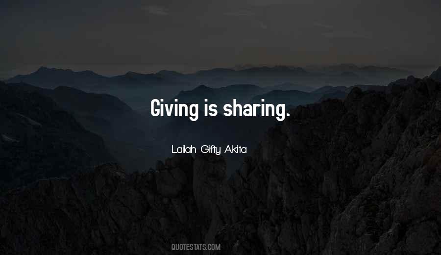 Quotes About Sharing Giving #165602