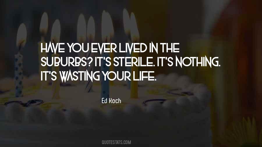 Quotes About Wasting Your Life #498627