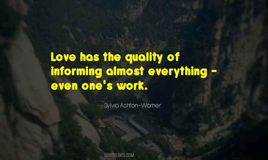 Quotes About Quality Of Love #487224