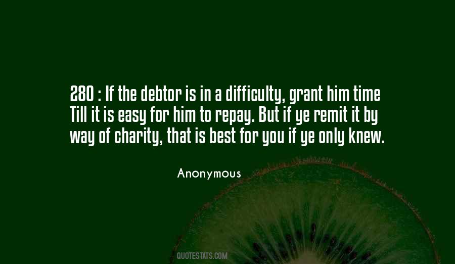 Quotes About Anonymous Charity #1364737