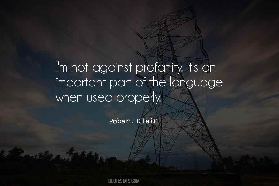 Quotes About Profanity #340284