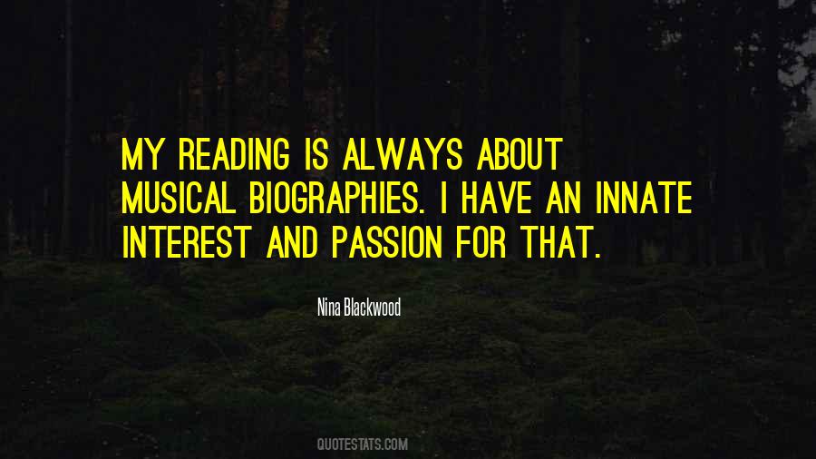 Passion For Reading Quotes #1079583