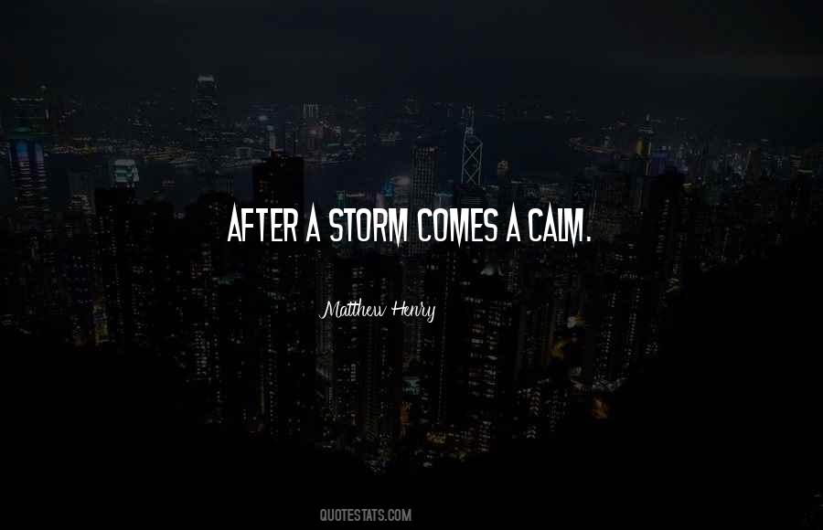 Quotes About Calm After The Storm #1647540