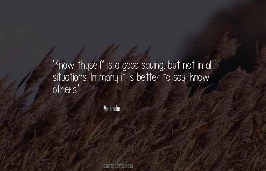 Quotes About Know Thyself #180251