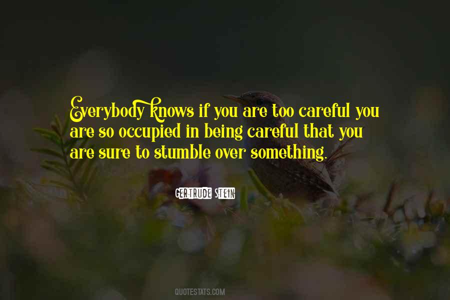 Quotes About Being Careful #1084965