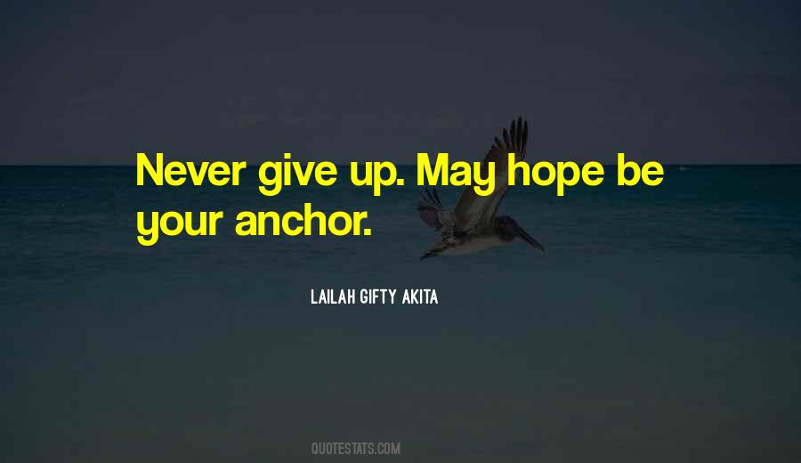 Hope As An Anchor Quotes #1342277