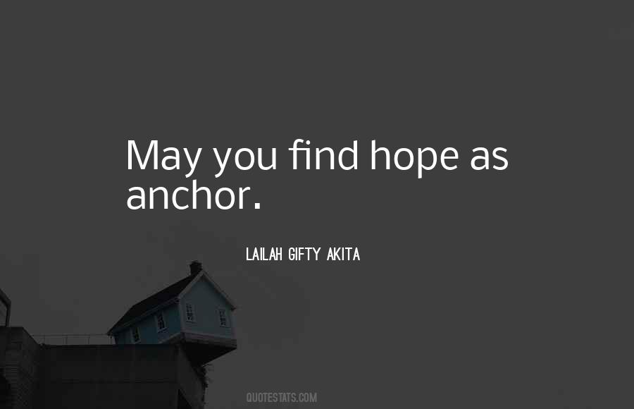 Hope As An Anchor Quotes #787484