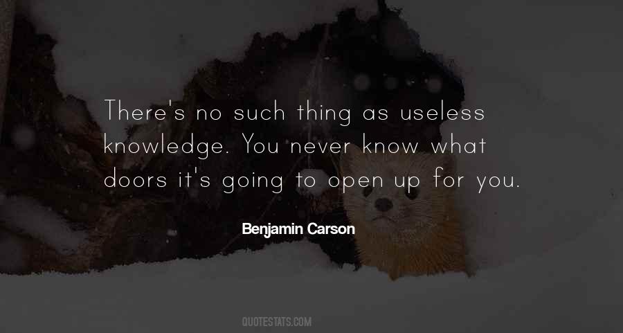 Quotes About Useless Knowledge #366266