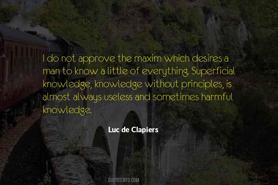 Quotes About Useless Knowledge #431059