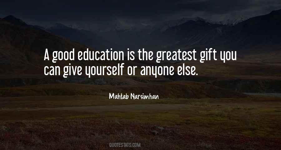 Quotes About A Good Education #1207333