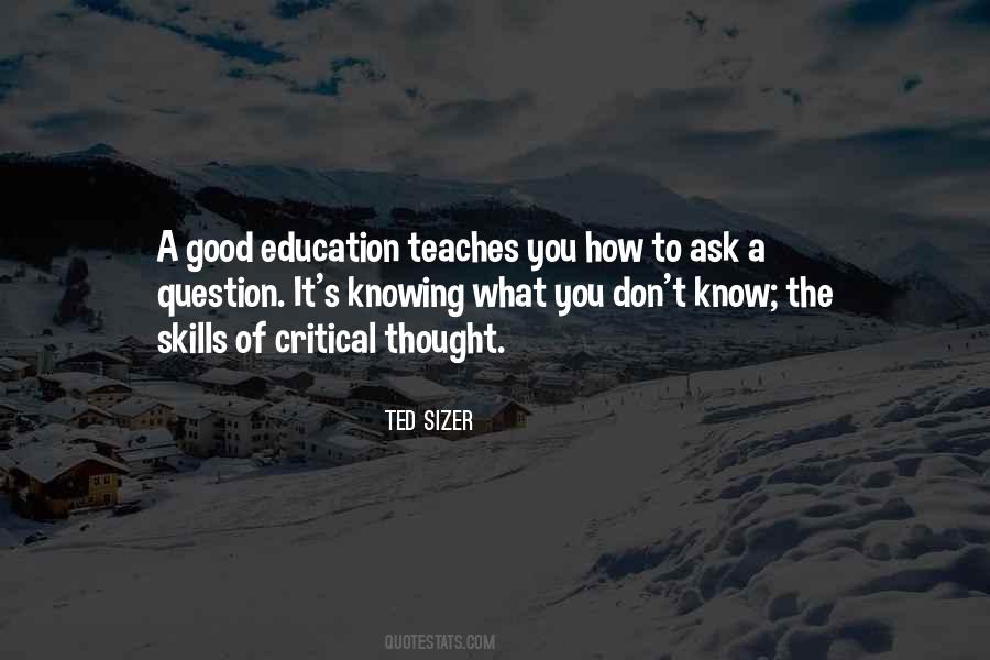 Quotes About A Good Education #238995