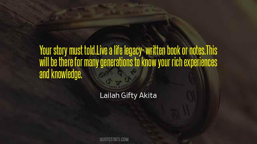 Quotes About Writing The Story Of Your Life #236710