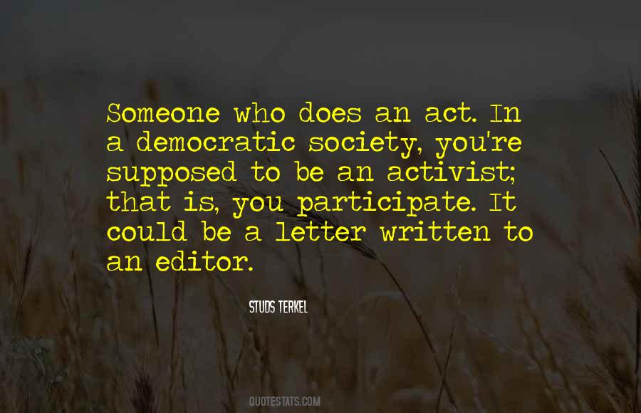 Quotes About Democratic Society #1009168