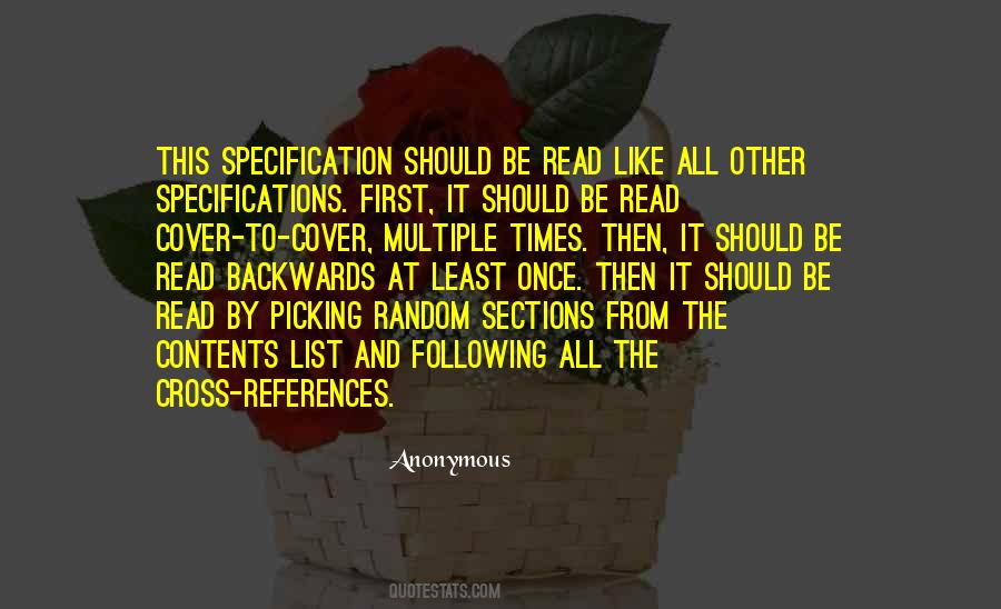 Quotes About Specifications #1725135