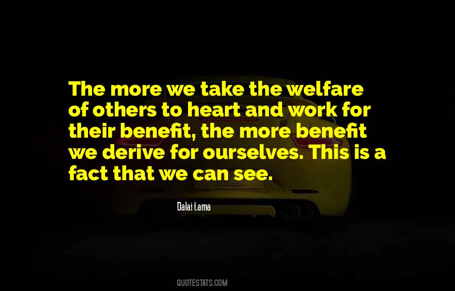 Welfare Benefits Quotes #640047