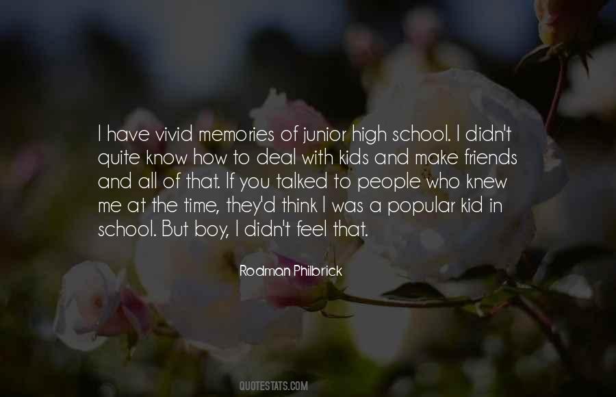 Quotes About Memories Of High School #215019