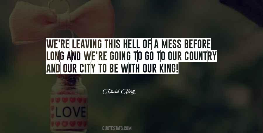 Quotes About Leaving A City #31782