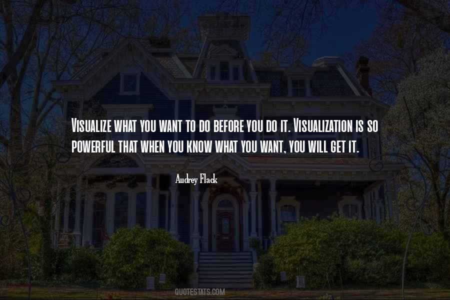 Visualize What You Want Quotes #583323